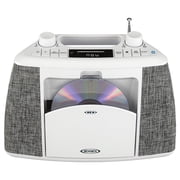 Jensen CD-565 Bluetooth CD/Radio Player, White/Gray