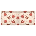thumbnail image 3 of Rugby Cap Pattern Tier Curtains Tier Kitchen Living Room Bedroom Balcony 2 Panels 27x36 Inch, 3 of 9