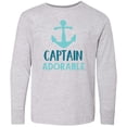 thumbnail image 3 of Inktastic Captain Adorable, Boat Anchor, Nautical - Blue Long Sleeve Youth T-Shirt, 3 of 5
