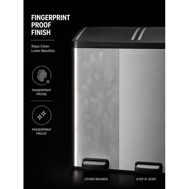 Step N' Sort 70L Dual Trash & Recycling Bin – Extra Large 2