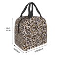 thumbnail image 3 of Fotbe Leopard Bolsa Térmica con Estampado y Forro de Aluminio Grueso Bolsa de Almuerzo con Bolsillo Frontal para Hombres y Mujeres, Ideal para Trabajo, Escuela, 3 of 8