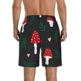 thumbnail image 3 of KLL Amanita Mushroom Men's Casual Summer Beach Shorts Hawaiian Shorts with Pockets-Small, 3 of 5