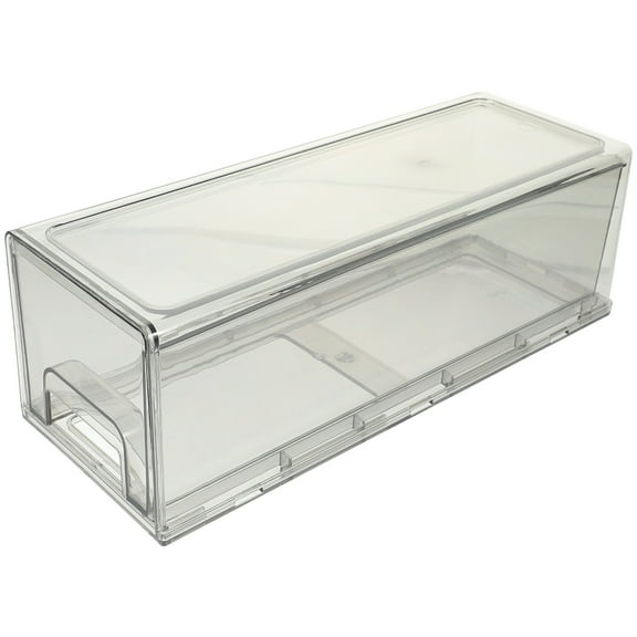 NUOLUX Storage Bin Space Saving Fridge Organizer Pet Transparent 1Set