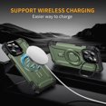 thumbnail image 6 of ELEHOLD for iPhone 13 Pro Max Pro Case, Compatible with Mag safe Accessories, Strong Magnetic Military-Grade Drop Protection Invisible Kickstand Shockproof Protective Phone Case,Armygreen, 6 of 7