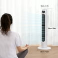 thumbnail image 5 of MaxKare 36" Tower Fan Oscillating Cooling Fan, Remote Control 3 Speeds 3 Wind Modes Timer, White, 5 of 10