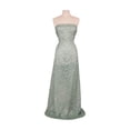 thumbnail image 2 of Zelouf Vienna Floral Lace Glitter & Scallop  , Sewing, DIY, Crafts Fabric by the Yard, Calm Sage, 10 Yard, 2 of 2
