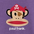 thumbnail image 2 of Girl's Paul Frank Halloween Julius the Monkey Pirate Graphic Tee Purple Berry Small, 2 of 4
