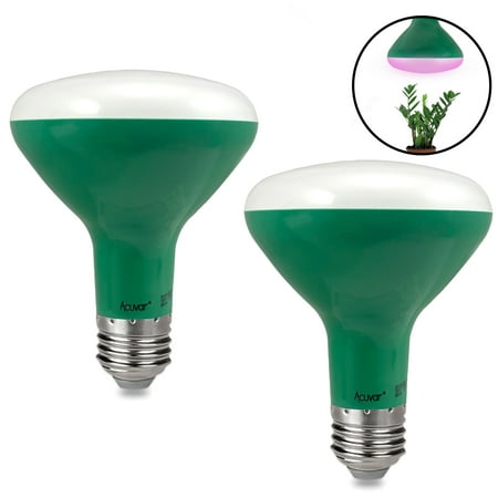 2 Acuvar BR30 9W E26 LED Grow Light Bulb Hydroponic Full Spectrum Enriched Ideal for Budding, Flowering & Vegetative