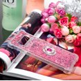 thumbnail image 2 of Funda para Samsung Galaxy S10 Plus con Brillo Líquido Flotante, Purpurina, Parachoques y Anillo Giratorio Soporte, 2 of 5