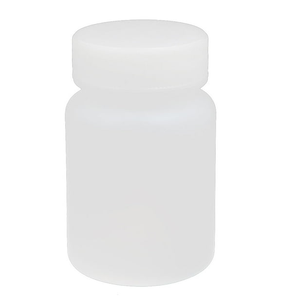 Unique Bargains 60ml HDPE Plastic Wide Mouth Sealed Liquid Storage