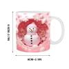 PEONAVET Mug Lettering Christmas Mug Inflated Snowman Mug, Santa Mug Press Puffy 15oz 11oz Coffe