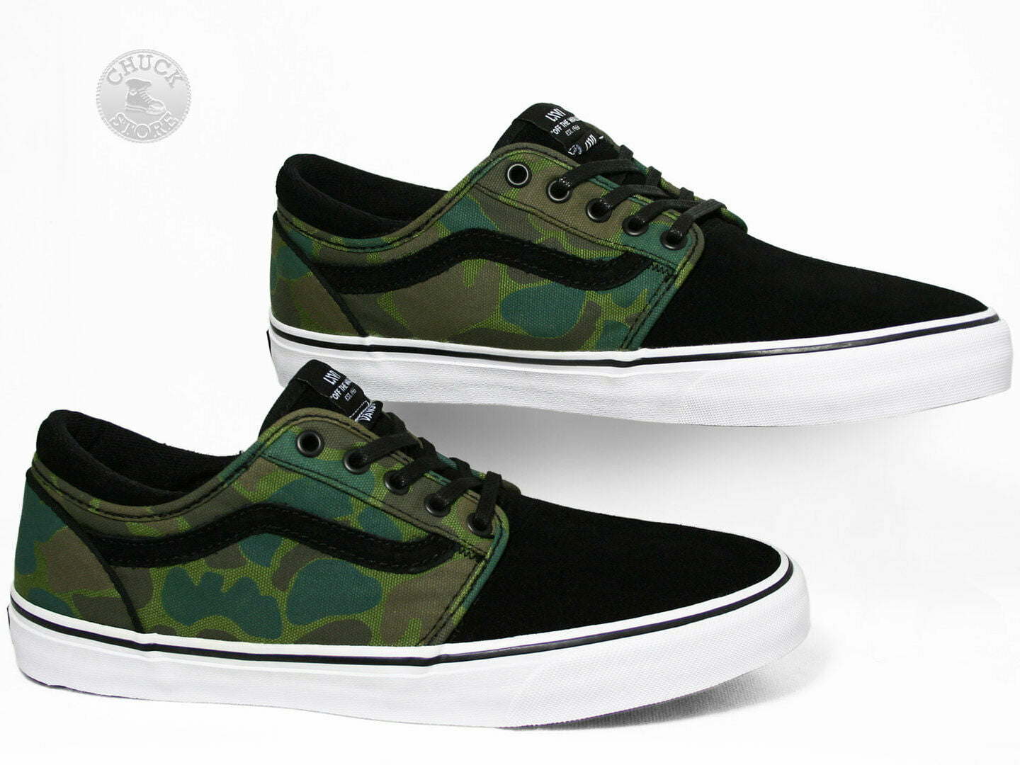 Vans Vans Trig Camo Green/White Men's Skate Shoes Size 9