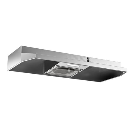 FIREGAS Range Hood 36 inch Under Cabinet Range Hood with 2 Speed Exhaust Fan 300 CFM Stainless Steel