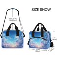 thumbnail image 3 of Lunch Bag Portable Crossbody Meal Bag Cooler Bag Insulated Lunch Bag Food Bag Handheld & Crossbody Design Color Sky Picture, 3 of 6