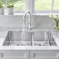 thumbnail image 3 of Blanco 443150 Quatrus 33" Undermount Double Basin Stainless Steel Kitchen Sink - Refined, 3 of 4