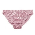 thumbnail image 3 of 3Pcs Women's Satin Panties Comfortable Bikini Briefs Frill Trim Elastic Panty, 3 of 5