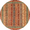 thumbnail image 1 of Ahgly Company Indoor Round Abstract Red Abstract Area Rugs, 5' Round, 1 of 6