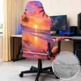 thumbnail image 6 of HELLHERO Hawaii Palm Tree Gaming Chair Cover with Armrest Covers for Office Home Office, Waterproof Stretchable Spandex Office Chair Cover, 6 of 10