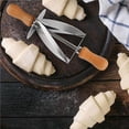 thumbnail image 2 of facefd Stainless Steel Croissant Bread Dough Cutter Roller Wheel Dough Pastry with Wooden Handle Kitchen Baking Tool, 2 of 8