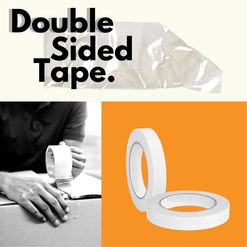 Intertape 48 Rolls Double-Sided Adhesive Tape Tissue Paper Double Coated 1" x 55 Yards