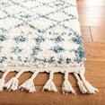 thumbnail image 4 of SAFAVIEH Berber Fringe Nathan Aztec Shag Area Rug, Cream/Blue, 6'7" x 6'7" Square, 4 of 11