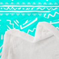 thumbnail image 3 of Erosebridal Bohemian Aztec Fleece Blanket 60x80, Tribal Geometric Pattern Sherpa Throw, Cyan Blue, 3 of 7