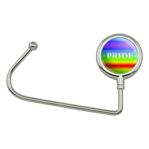 Rainbow Spectrum LGBT Pride Gay Lesbian Bisexual Transgender Purse Bag Hanger Holder Hook