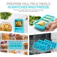 thumbnail image 2 of Yellow Silicone Freezer Tray With Lid, Meal Prep Portion Cube Molds, 2 of 9