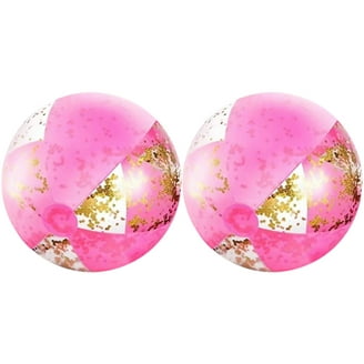 Walmart 6-Piece PVC Toys Water Glitter Beach Ball, 16-Inch Pink