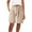 Khaki, variant on Women's Cotton Linen Shorts Wide Leg Dress Casual Summer Pleated Shorts High Waist with Pockets