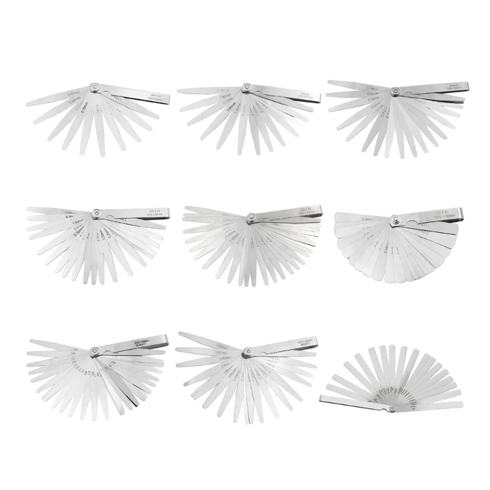 P82D Stainless Steel Feelers Gauges Standard Offset Valves Thickness Gauges Tool for Measuring Gaps Width Thickness Woodworking ,Corrosion-Resistant