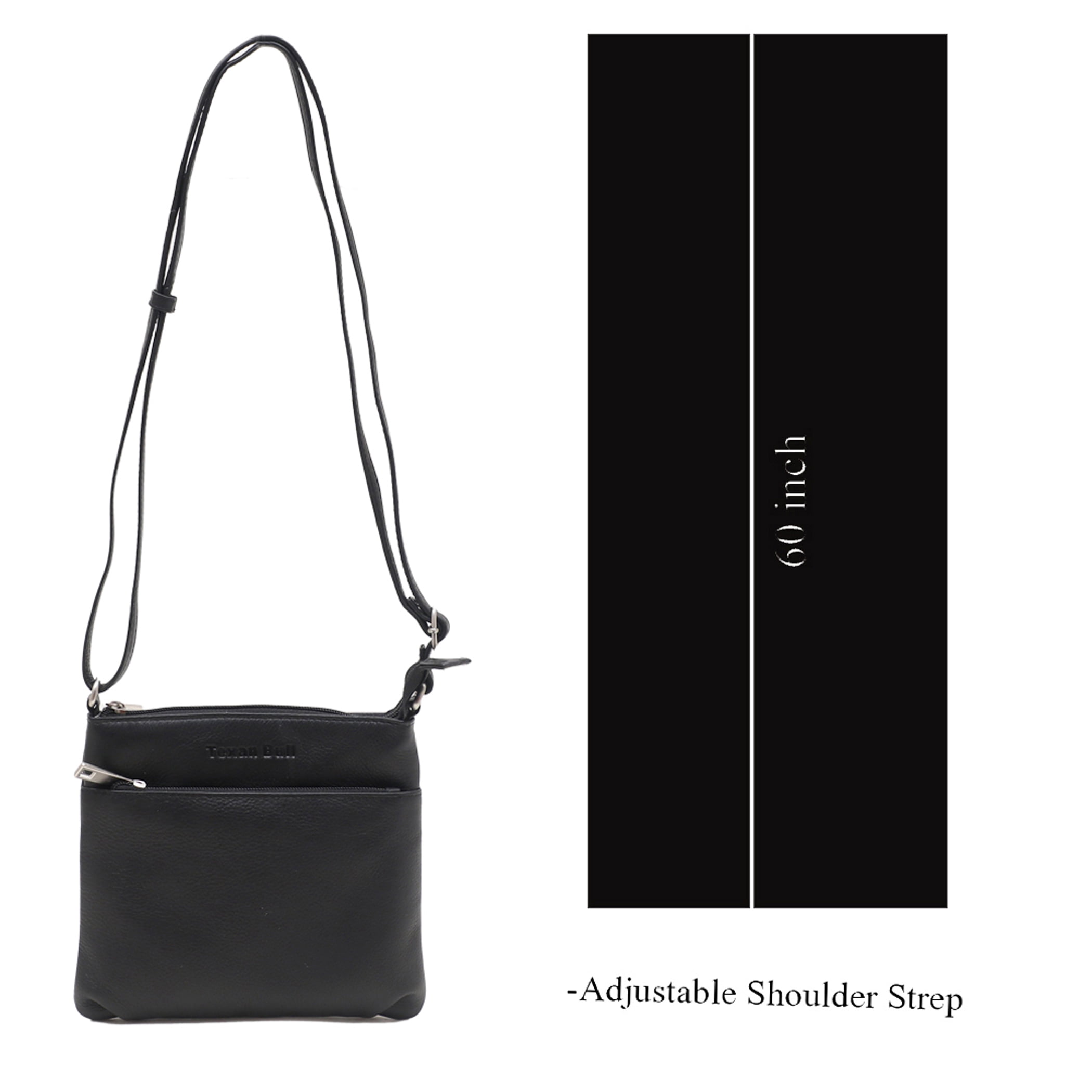 Texan Bull Leather Crossbody Bags For Women-Adjustable Shoulder Strap Women Purses Travel Handbags