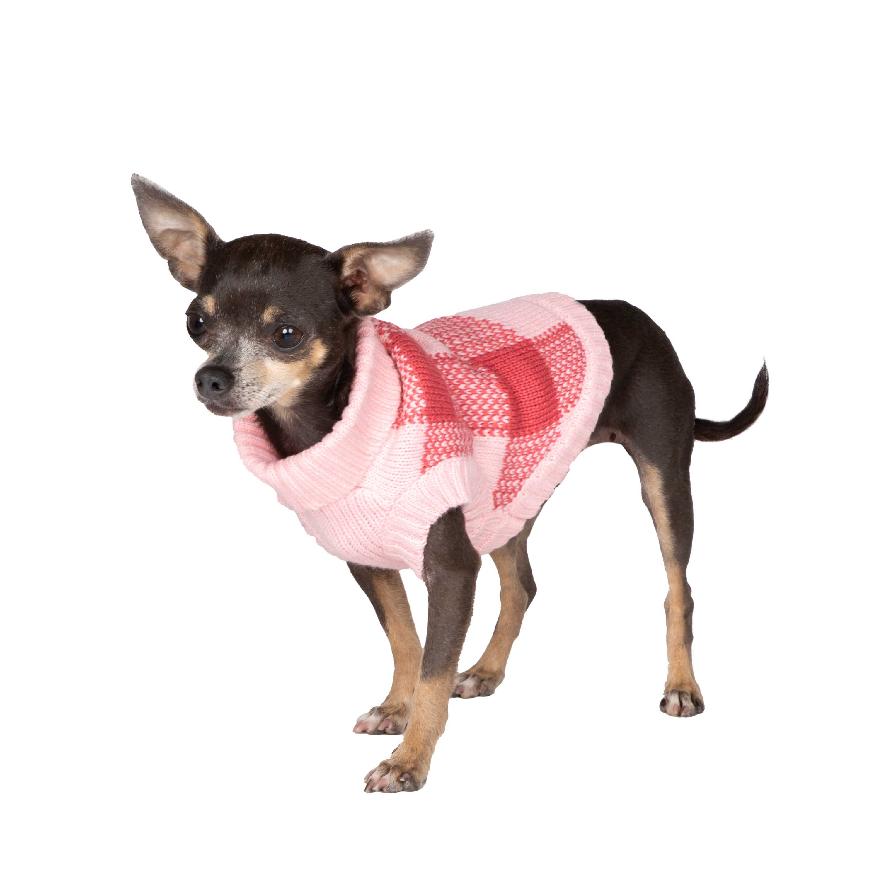 Gap Pet, Dog Clothes, Pink Buffalo Plaid Pet Sweater