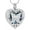 Silver, variant on Butterfly Heart Urn Necklace for Ashes Abalone Stone Heart Cremation Jewelry for Women Men Stainless Steel Memorial Keepsake Pendant for Loved One