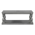 thumbnail image 4 of Harper & Bright Designs Wood Vintage Coffee Table, Rectangular Center Table with Column Legs and Luxurious Pine Veneerfor Living Room, Gray, 4 of 9