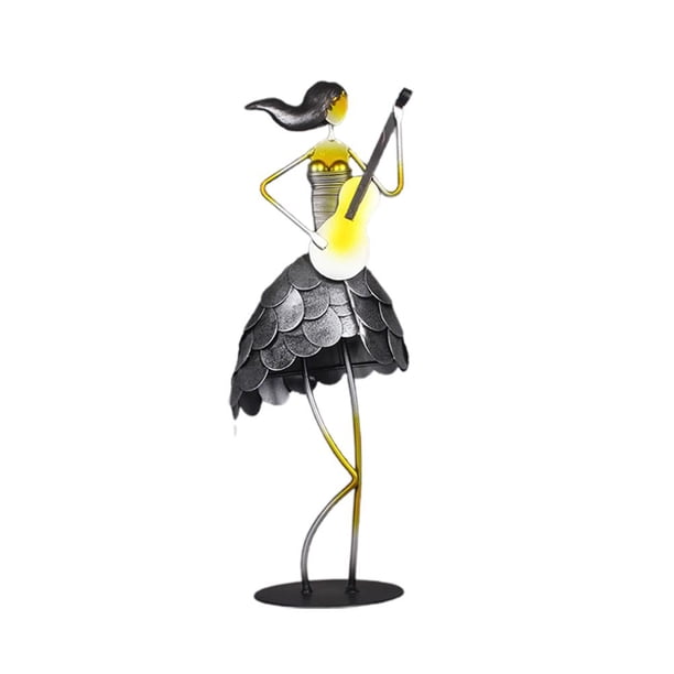 Hierro, Escultura Musical De Niña, Adornos Creativos De Músico Para Arte De Sala De Estar, Manualidades, Adornos Para Armario De Tv matsuzay HA044118-03