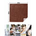 thumbnail image 5 of Cloth Napkins 1 Piece - 20x20 Inches, Dark Brown Washable Reusable Table Napkins, Vintage Country Monochrome Chocolate Color Soft & Absortbent Dining Napkin for Party Wedding Hotel Restaurant, 5 of 8
