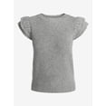 thumbnail image 6 of Scenario Women's Sweater with Flutter Sleeves, Lightweight, Sizes XS-XXXL, 6 of 6