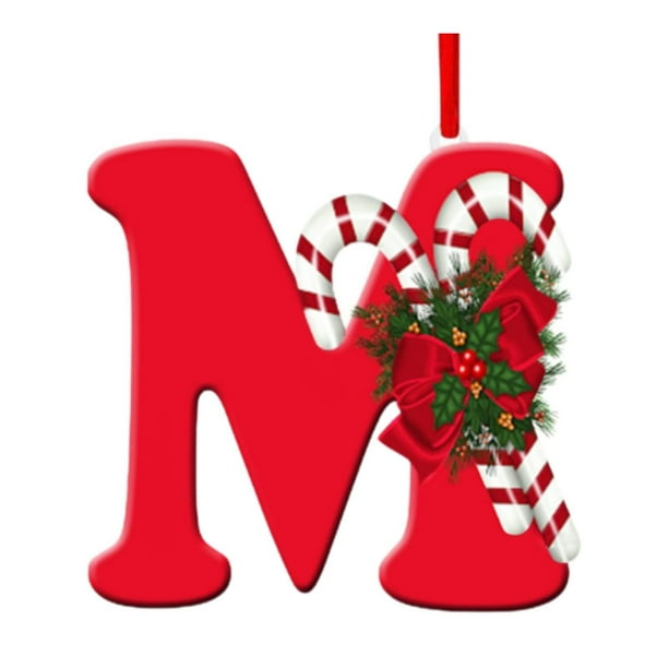 Adorno navideño con letras de acrílico para decoración de árbol de Navidad, ideal para centros comerciales, Año Nuevo y oficinas. M