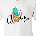 thumbnail image 4 of Inktastic Aloha- in cursive with pineapple rainbow colors Youth T-Shirt, 4 of 5