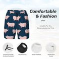 thumbnail image 2 of Kdxio Pig 1 Print Men's Swim Trunks with Compression Liner 7 Inch Inseam Quick Dry Swim Shorts, 2 of 5