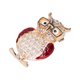 thumbnail image 5 of Broche de búho ANGGREK aleación de diamantes de imitación lindo Animal 4.5x2.8cm, 5 of 8