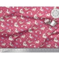 thumbnail image 2 of Soimoi Pink Cotton Voile Fabric Rainbow & Unicorn Animal Print Fabric by Yard 56 Inch Wide, 2 of 3
