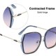thumbnail image 4 of Gafas de sol retro europeas y americanas de montura grande, gafas de sol de moda, hechas de TAC y metal, 4 of 5