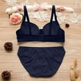 thumbnail image 4 of Everyday Bras for Women Lace up Bra Set Medium Briefs Men Lace up Crop Top Set Underwear And Bra Set Brief Men Pack Lace Push up Bras for Women Sexy Set Women Satin Pajamas Set Silk BU2 A, 4 of 4