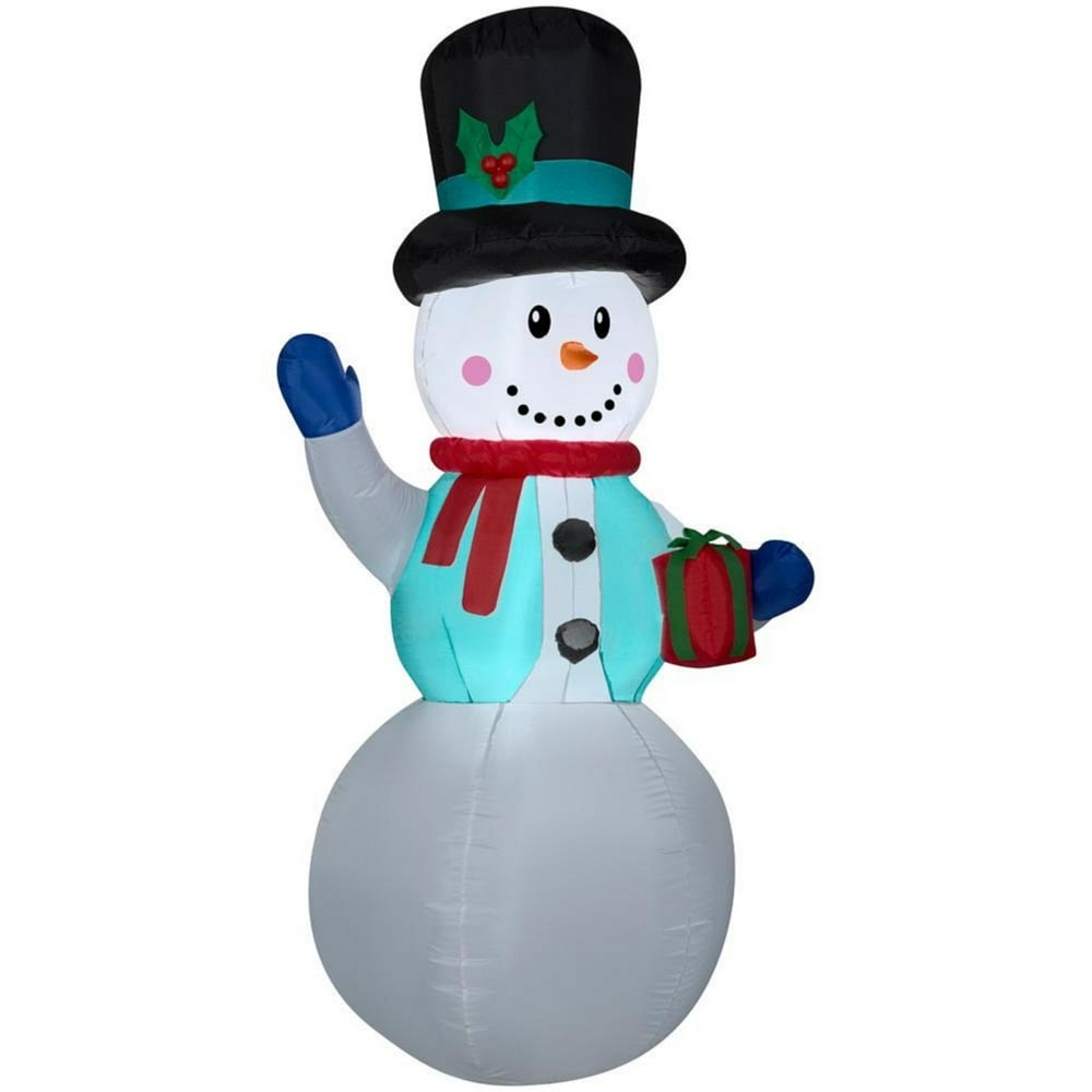Home Accents Holiday 6.5 ft LED Snowman Airblown Inflatable Walmart