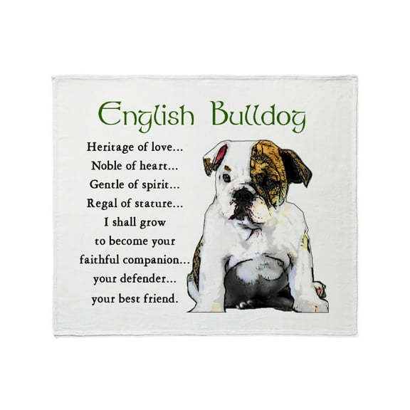 CafePress - English Bulldog Puppy Throw Blanket - Soft Fleece Throw Blanket, 50"x60" for All Ages