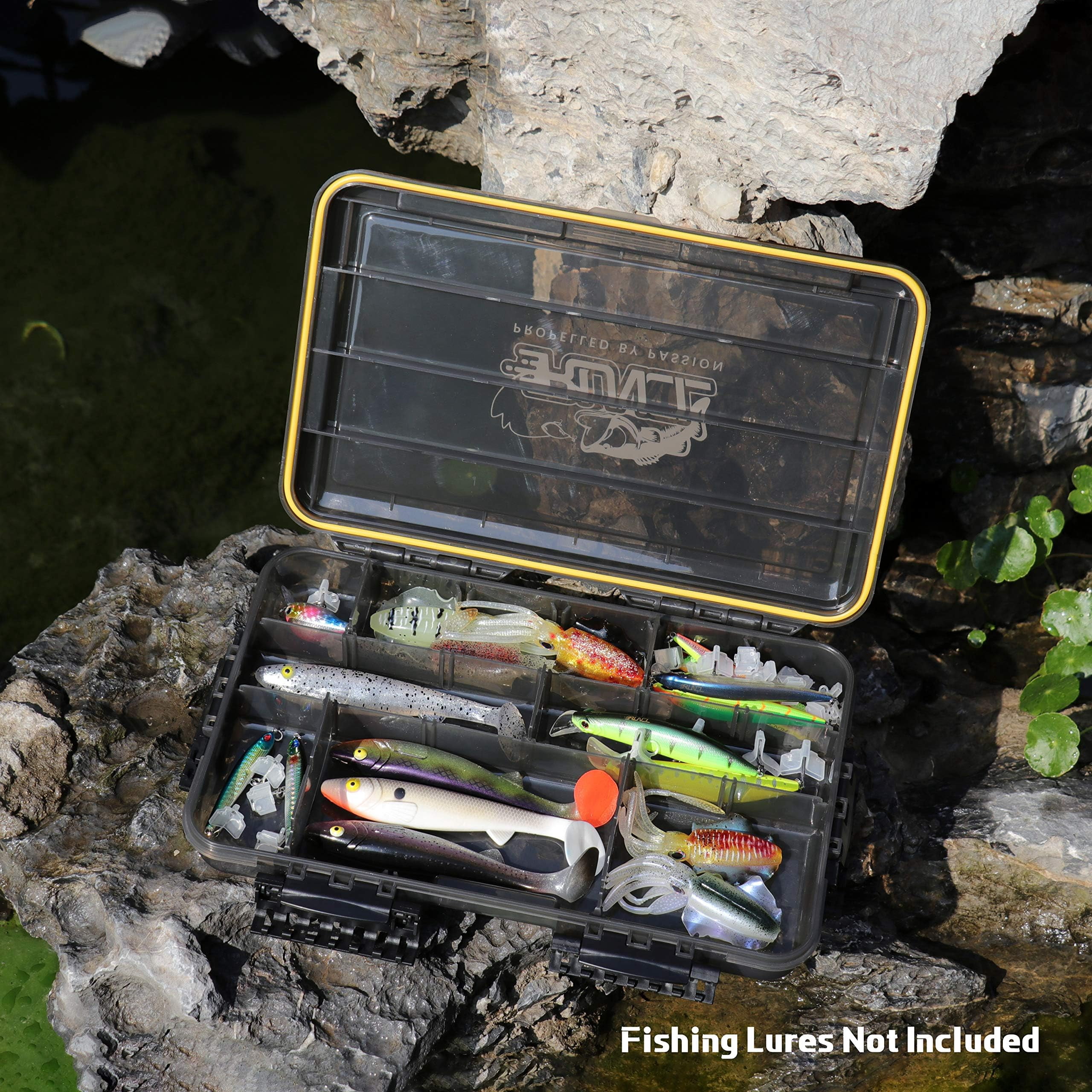Fishing Tackle Box  Waterproof Tray For Jigs Lures Thicker Floating Utility With Adjustable Dividers 3600/3700/large 3700 Size