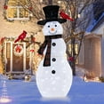 thumbnail image 1 of Costway Décoration de Noël Bonhomme de Neige & Oiseaux Rouges Pré-Éclairé 4.2 Pieds avec Lumières LED Vacances, 1 of 10