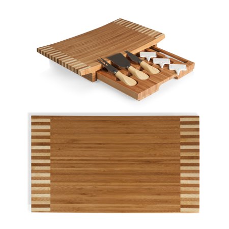 Bamboo Cheese - Concavo - Bamboo Cutting Board with Cheese Tools and Markers